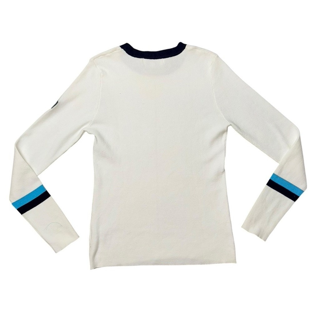 Dubarry of Ireland Tolka Woman's Sweater - White /Blue Stripes Sz EU 40/UK 14 - Picture 2 of 9